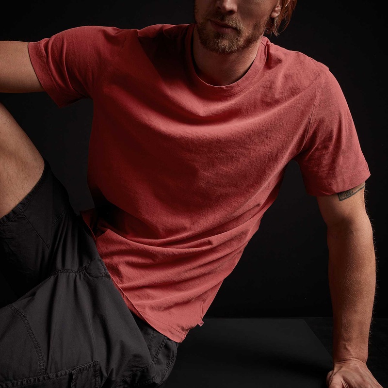 Short Sleeve Crew Neck – Fire Brick Pigment