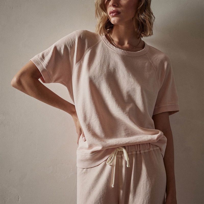 Short Sleeve Sweat Top – Nougat Pigment