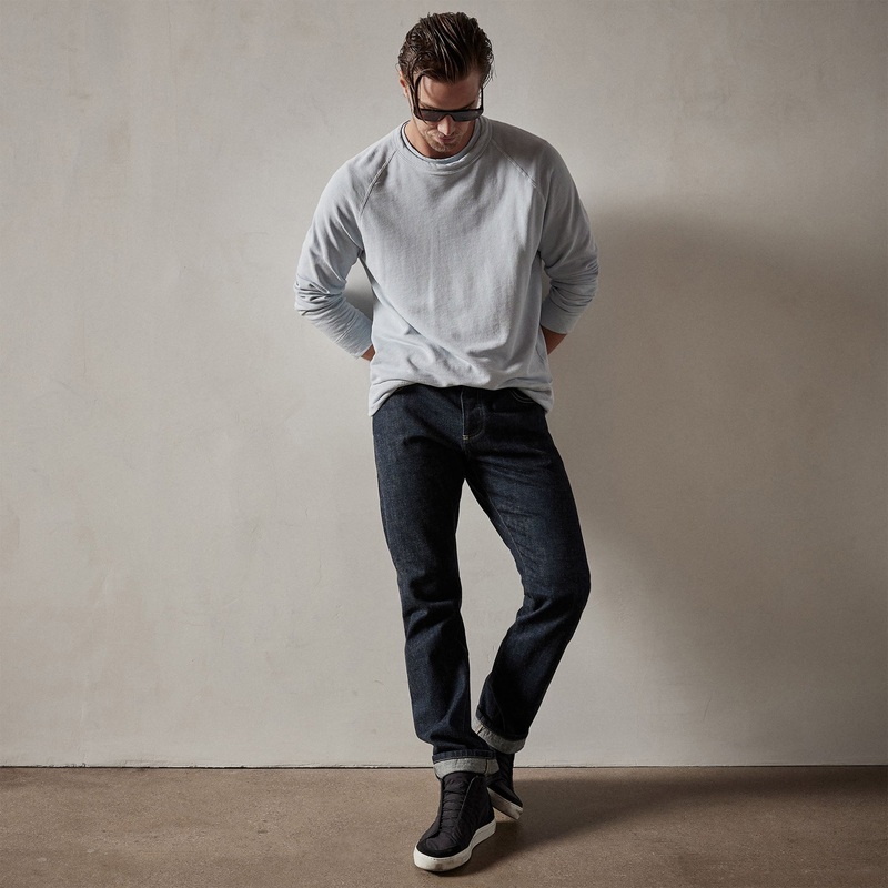 Vintage French Terry Sweatshirt – Baby Blue Pigment