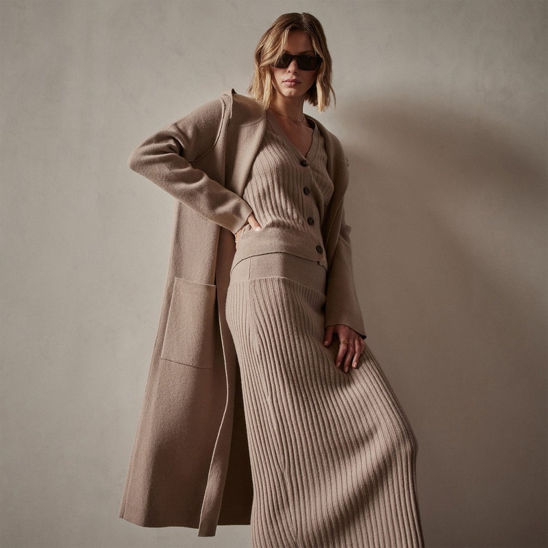 Cashmere Hooded Coat – Mocha
