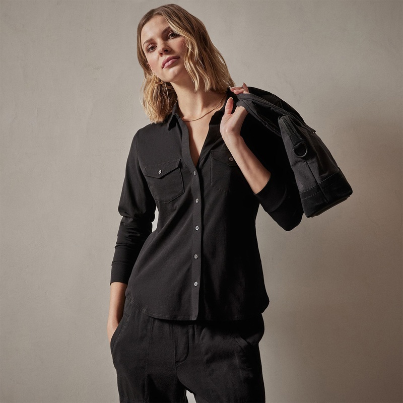 Clean Finish Jersey Shirt – Black