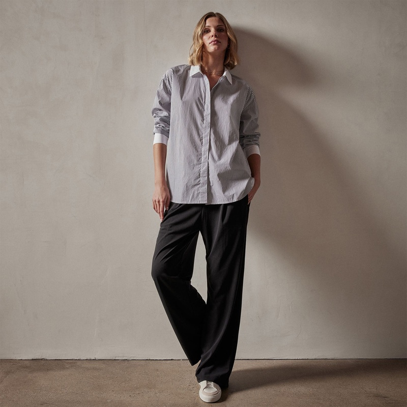 Contrast Striped Shirt – Graphite Stripe