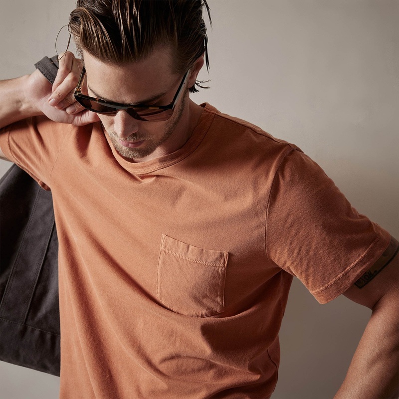 Lightweight Jersey Pocket Tee – Bonfire Pigment