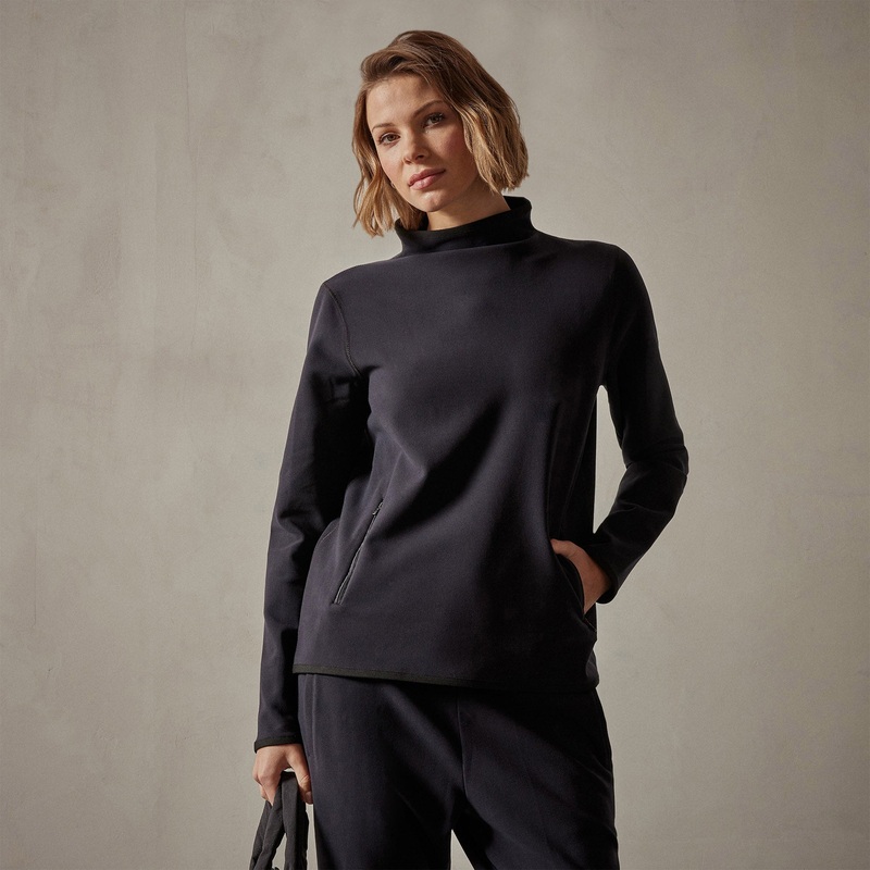 Long Sleeve Polar Fleece Turtleneck – Black