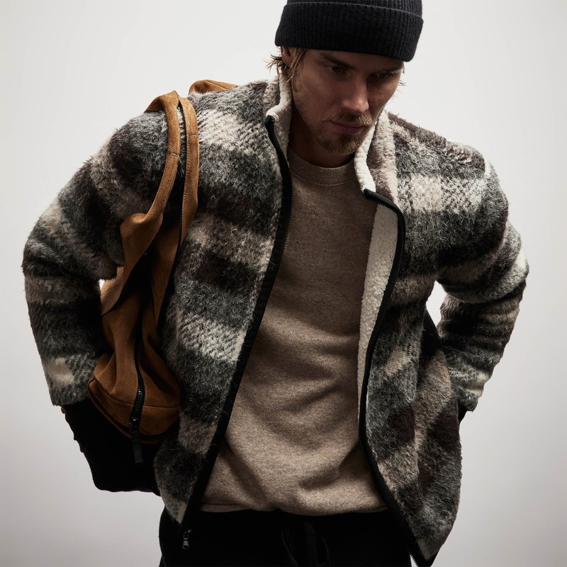 Sherpa Lined Plaid Zip Jacket – Dapple Plaid