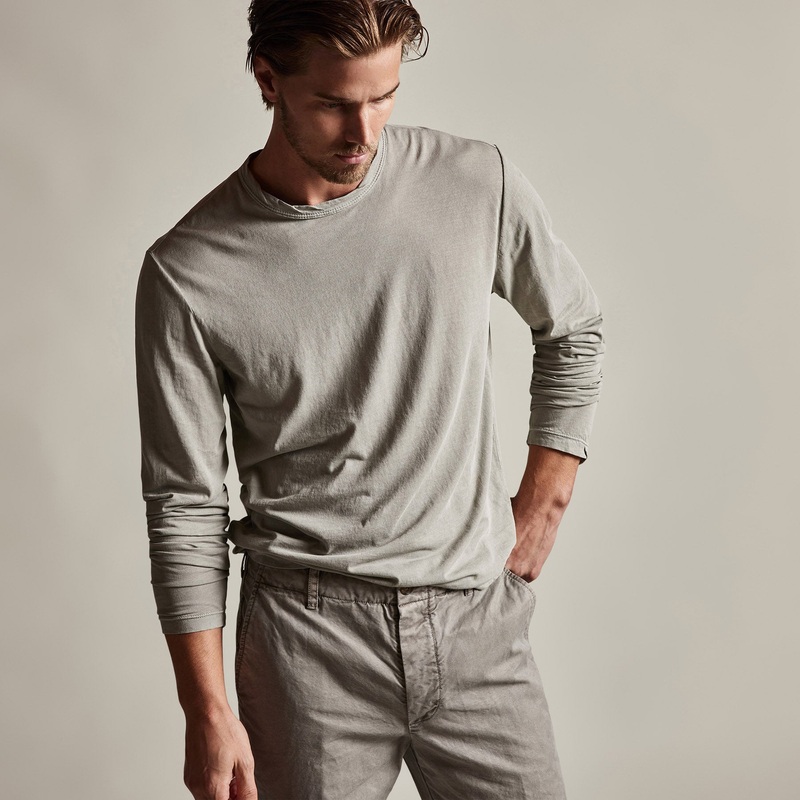 Shirttail Hem Crew – Dapple Pigment