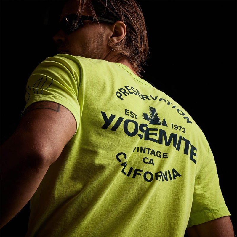 Short Sleeve Crew Neck – Bright Neon/Navy