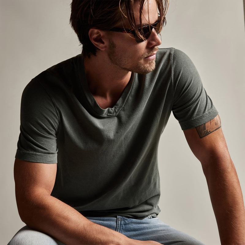 Short Sleeve V Neck – Alligator Pigment