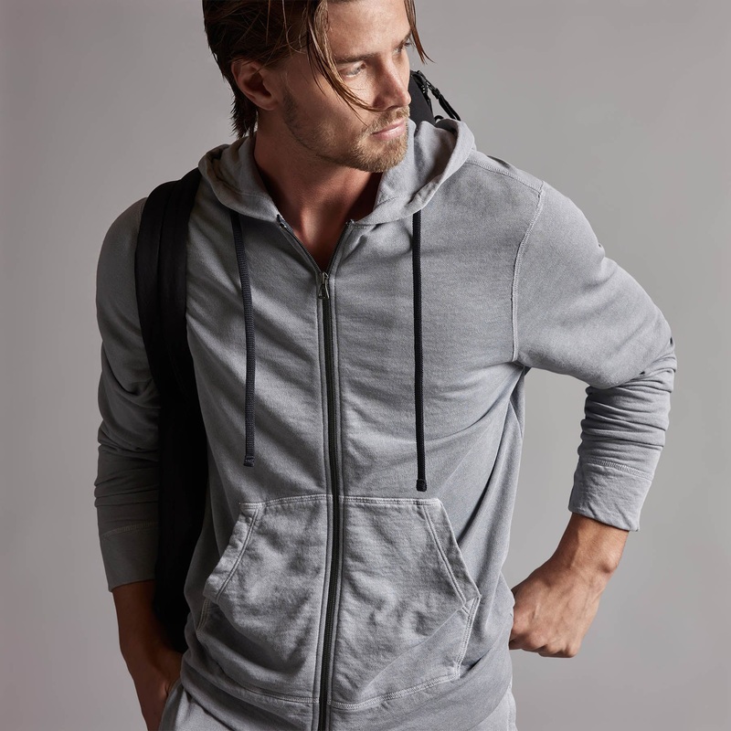 Vintage French Terry Zip Up Hoody – Breeze Pigment