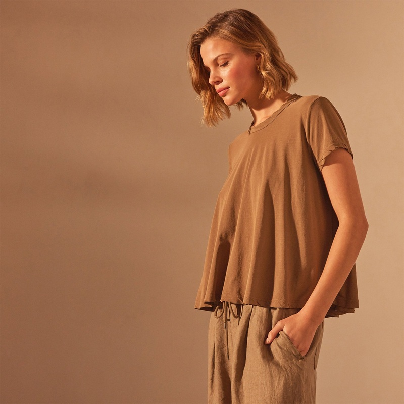 High Gauge A Line Tee – Cashew