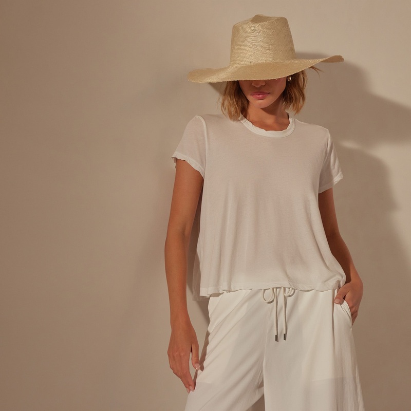High Gauge A Line Tee – White