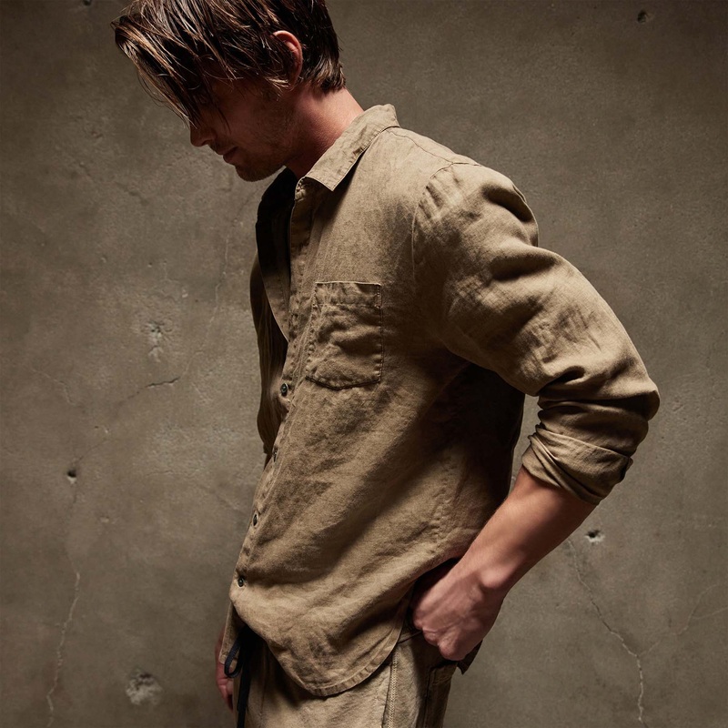 Lightweight Linen Shirt – Cashew Pigment