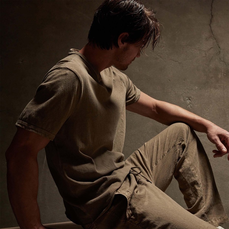 Slub Jersey Short Sleeve Crew – Cashew Pigment