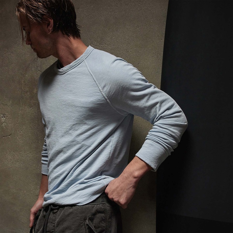 Vintage French Terry Sweatshirt – Open Sky Pigment