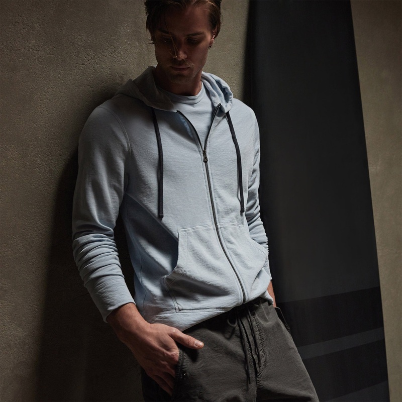 Vintage French Terry Zip Up Hoodie – Open Sky Pigment