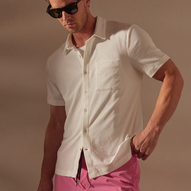 Cotton Terry Short Sleeve – White