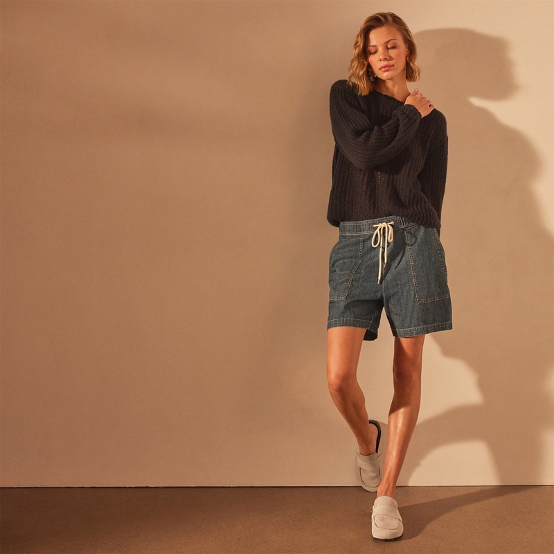Pull On Denim Short – Medium Wash
