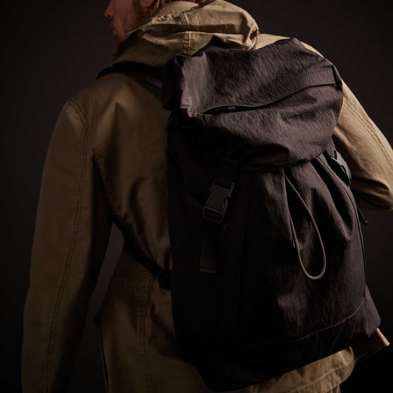 Sequoia Mountain Nylon Backpack – Black
