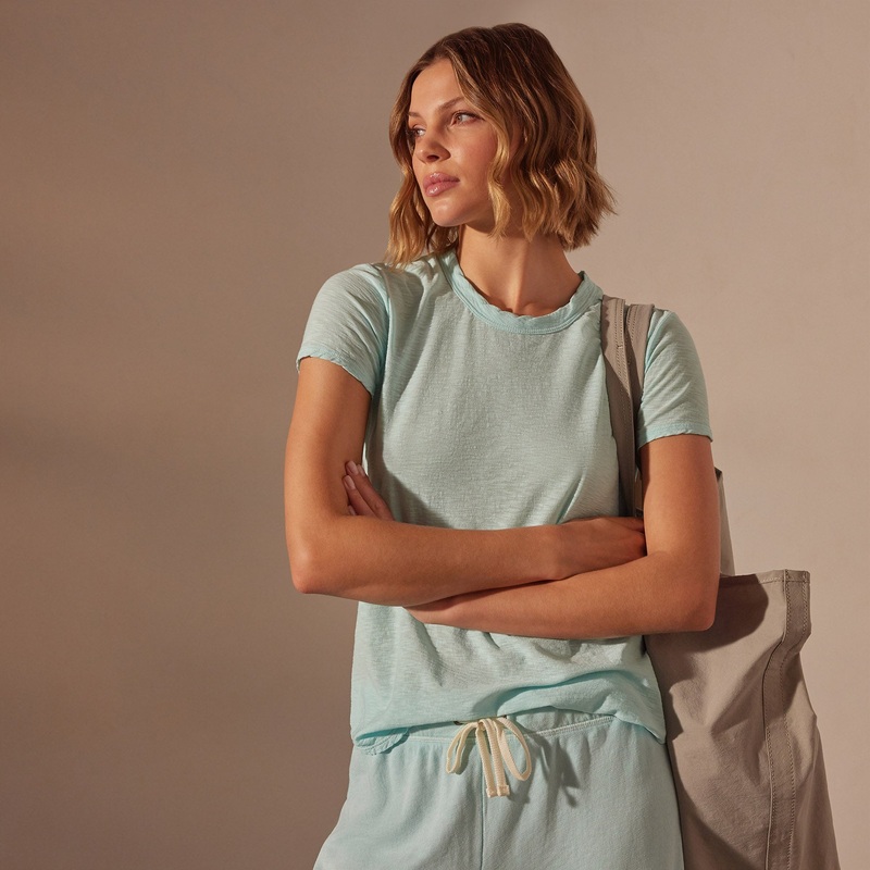 Sheer Slub Crew Neck Tee – Taffy