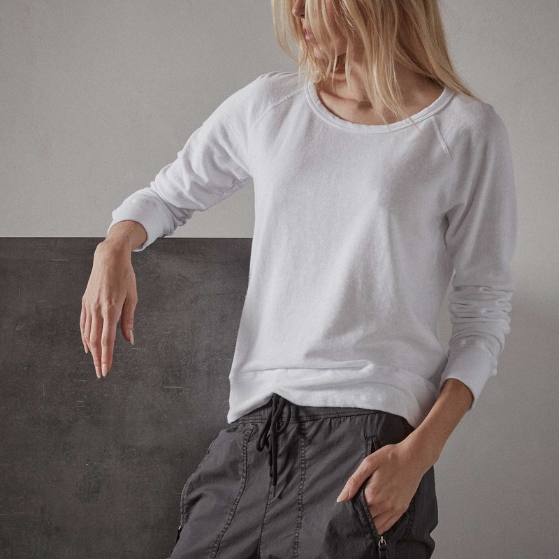 Vintage French Terry Sweatshirt – White