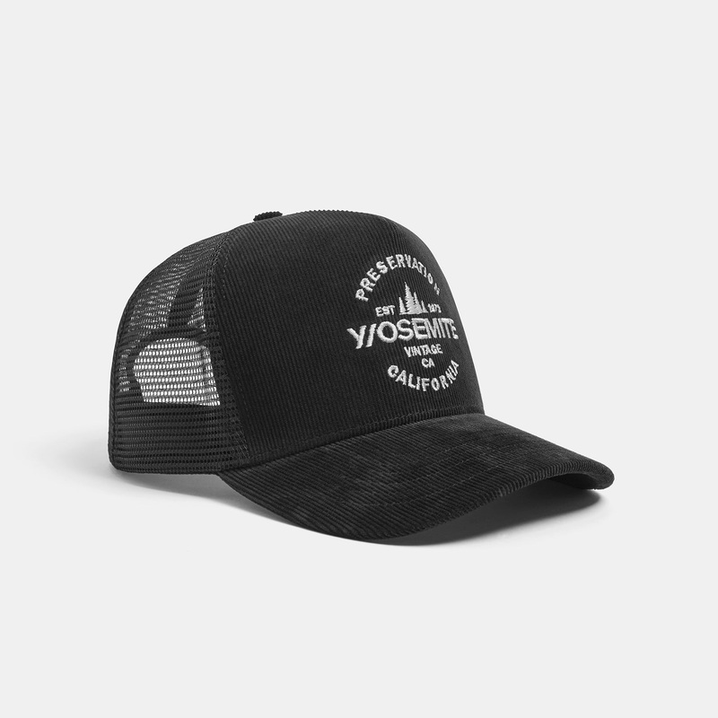 Y/OSEMITE Preservation Trucker Hat – Black
