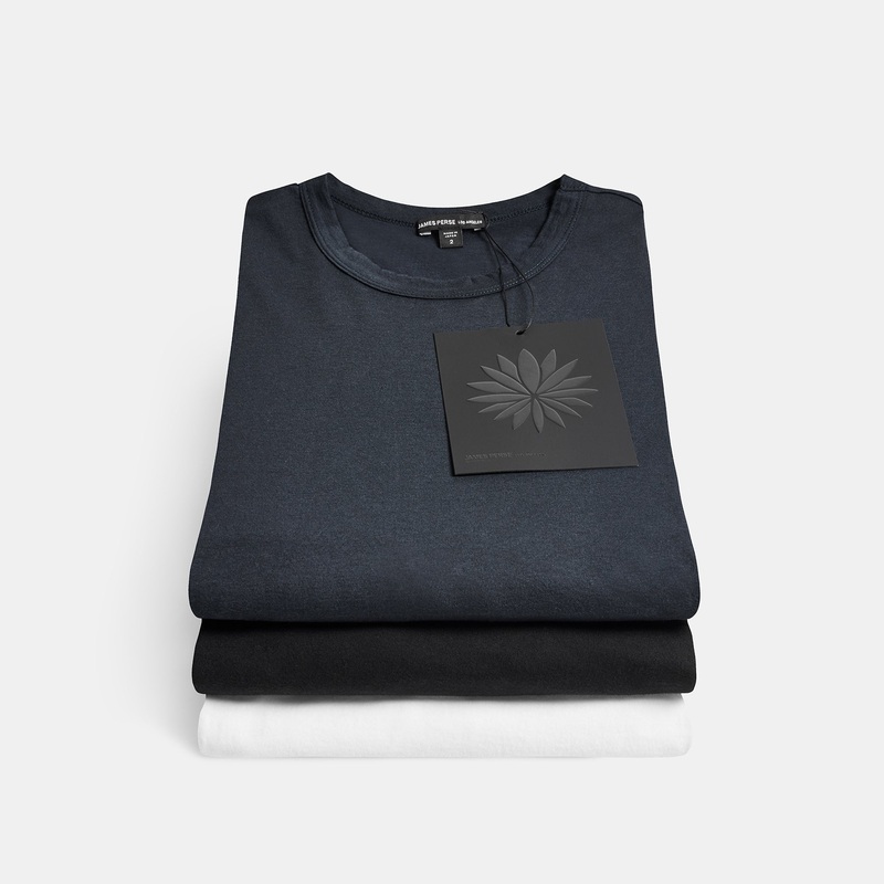 3 Pack Luxe Lotus Jersey Tee – Black/White/French Navy