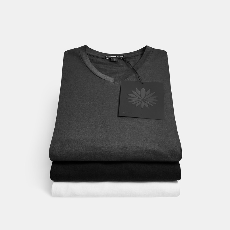 3 Pack Luxe Lotus Jersey V Neck Tee – Black/White/Carbon