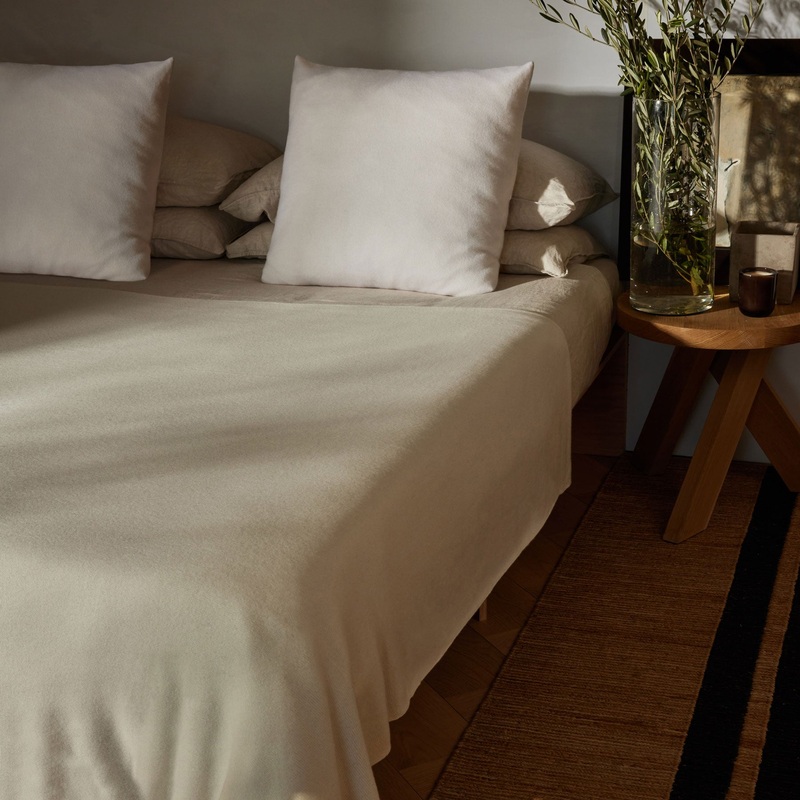 Cashmere Knit Blanket – White