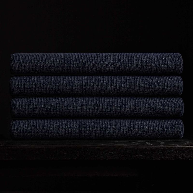 Cashmere Waffle Blanket – Navy