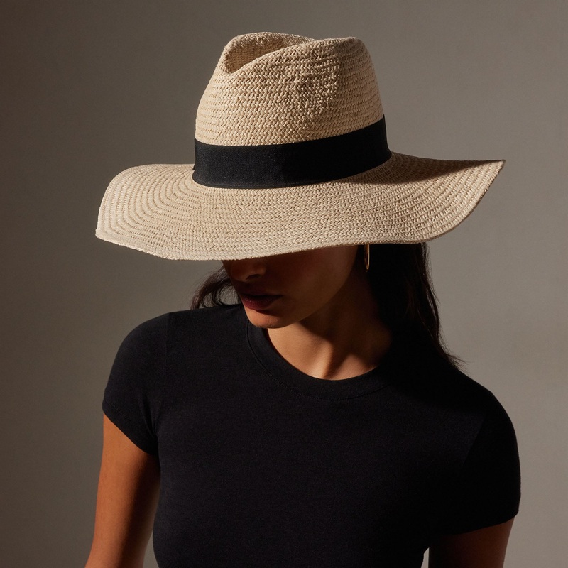 Harbor Straw Hat – Natural/Black