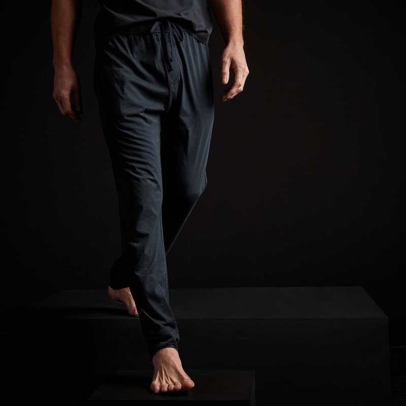 Luxe Lotus Jersey Tapered Lounge Pant – French Navy