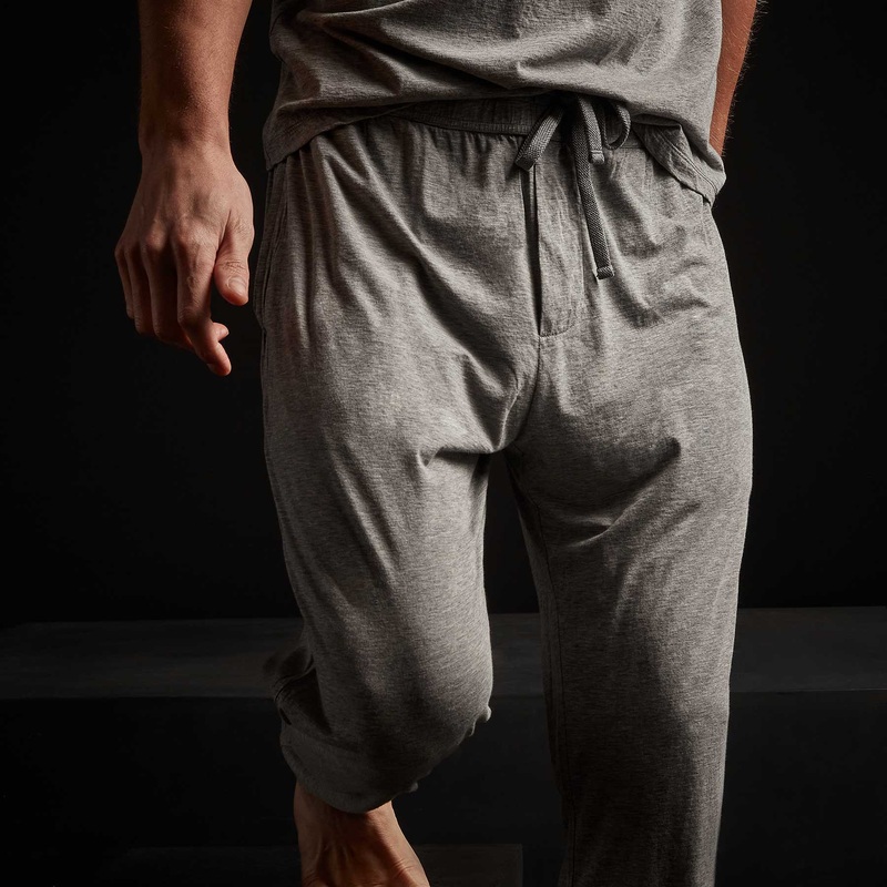 Luxe Lotus Jersey Tapered Lounge Pant – Heather Grey