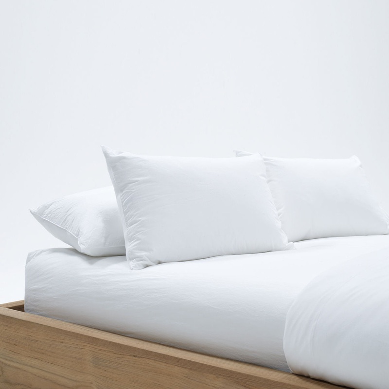 Set of 2 Cotton Pillow Shams – White