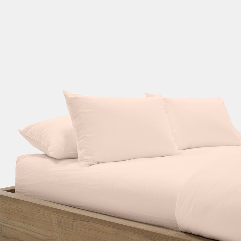 Set Of 2 Percale Pillow Shams – Blush