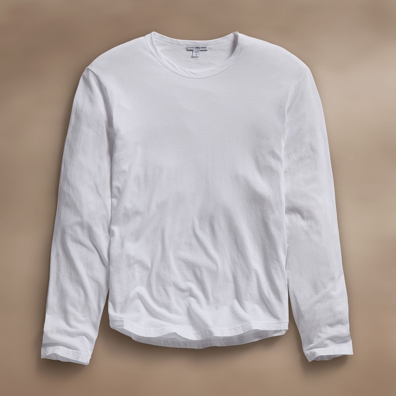 Shirttail Hem Crew – White