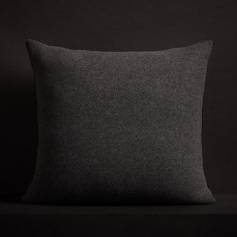 Baby Soft Throw Pillow With Piping – Heather Grey