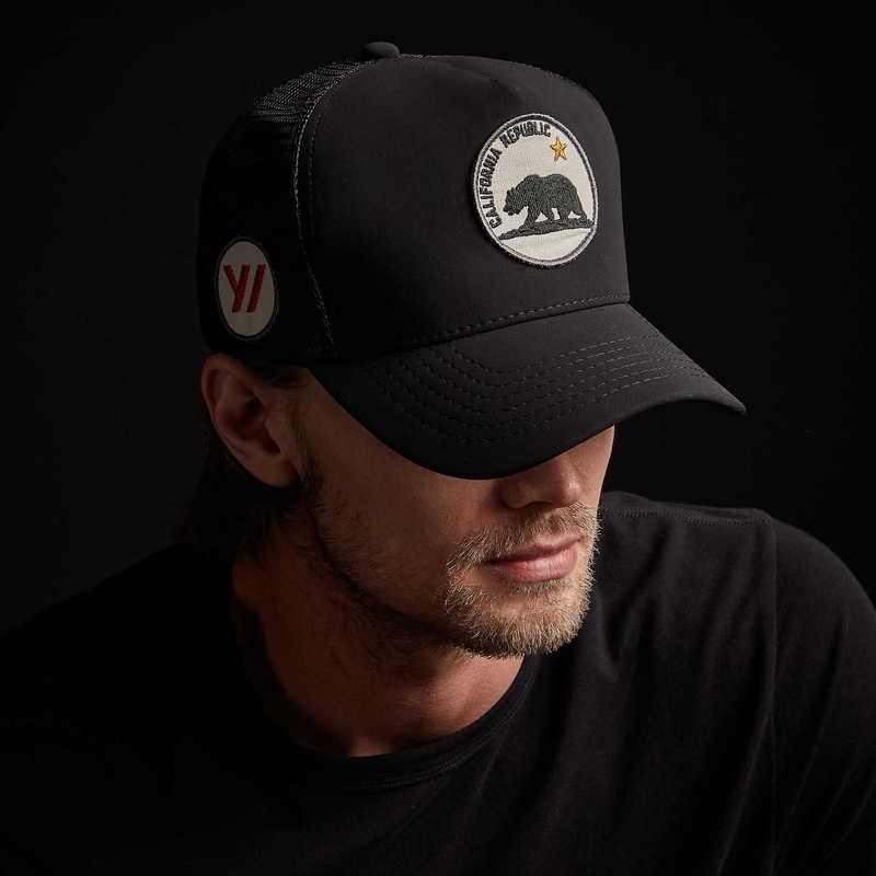 Bear Patch Trucker Hat – Black