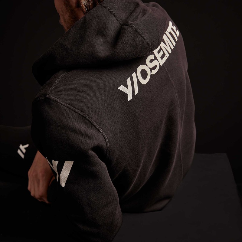 Classic French Terry Hoodie – Black/White