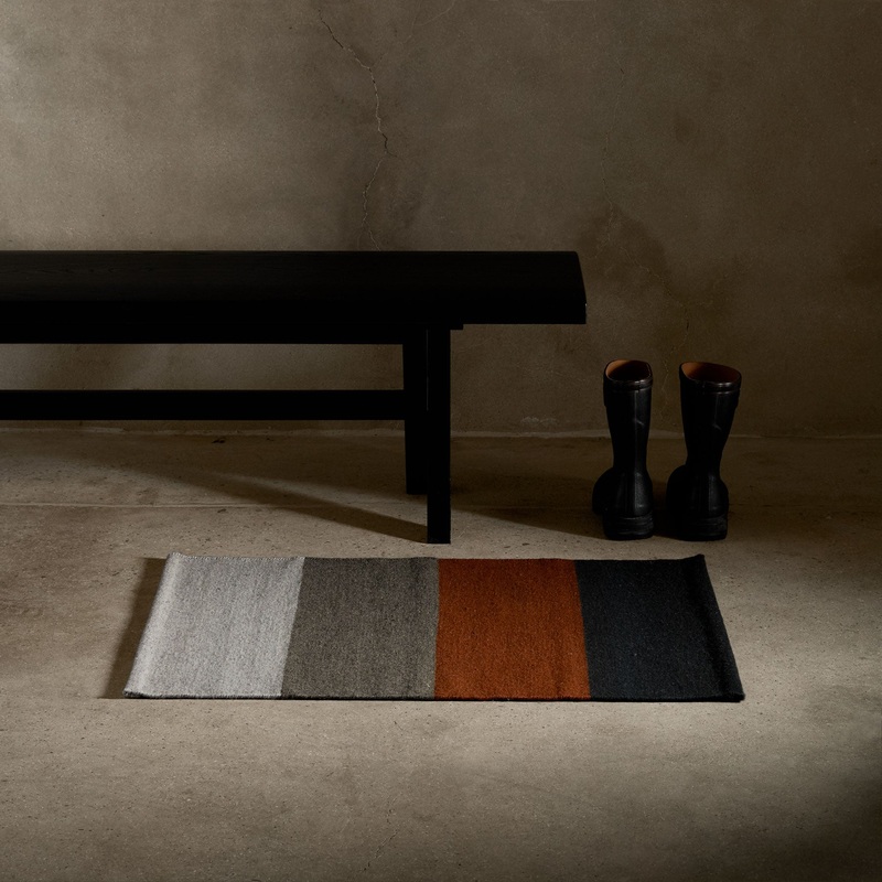 Color Block Entry Mat – Black Marle/Ochre/Flint