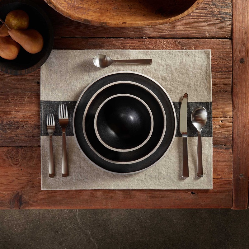 Single Stripe Placemat – Natural/Black