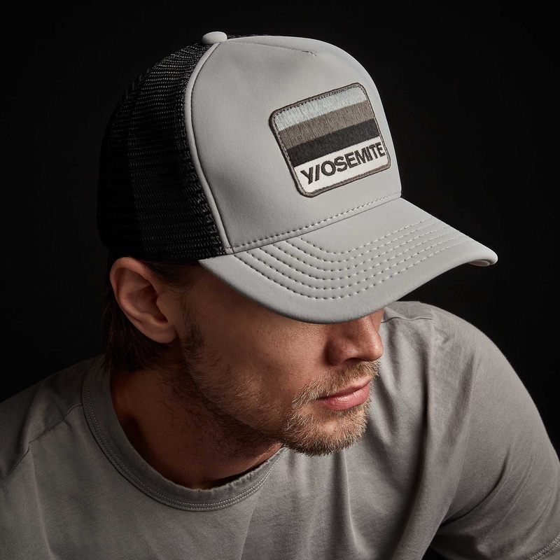 Y/OSEMITE Patch Scuba Trucker – Pale Grey