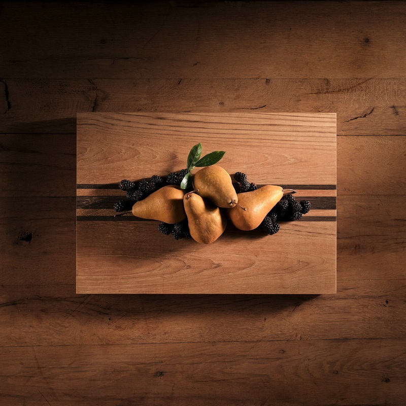 14X20″ Teak Serving Board – Teak/Natural Finish with Triple Stripe