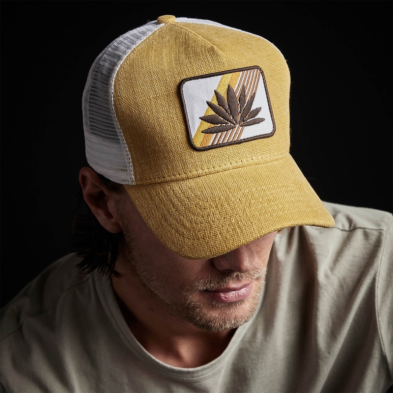 Agave Patch Linen Trucker Hat – Amber