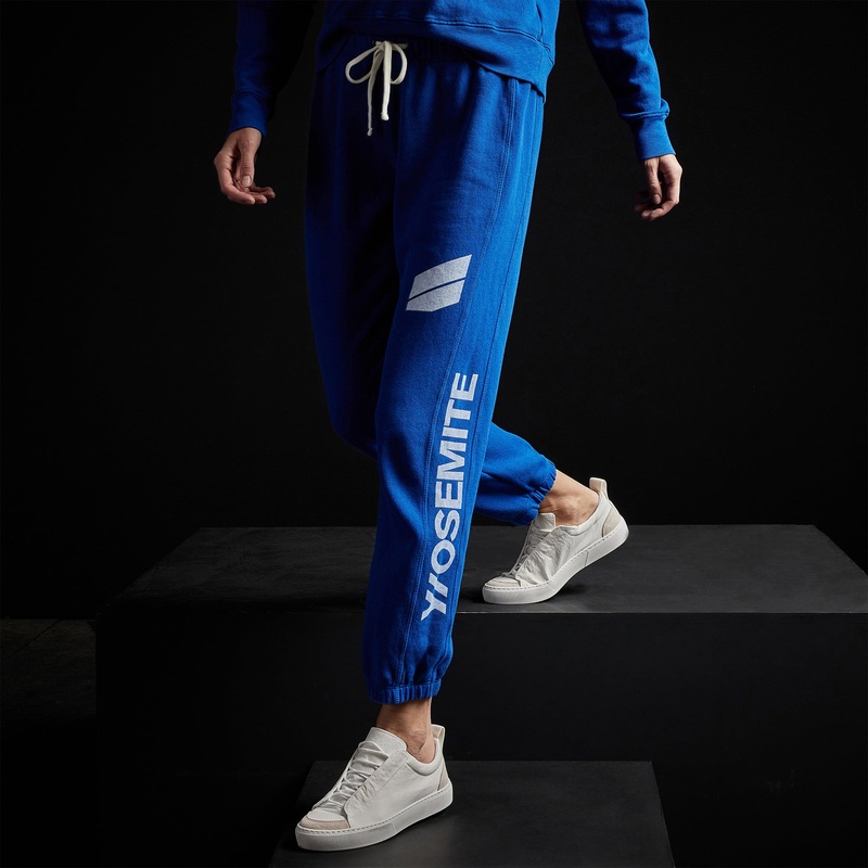 French Terry Sweatpant – Royal Blue/White