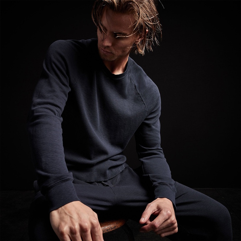 Long Sleeve Thermal Raglan – Blue Oil
