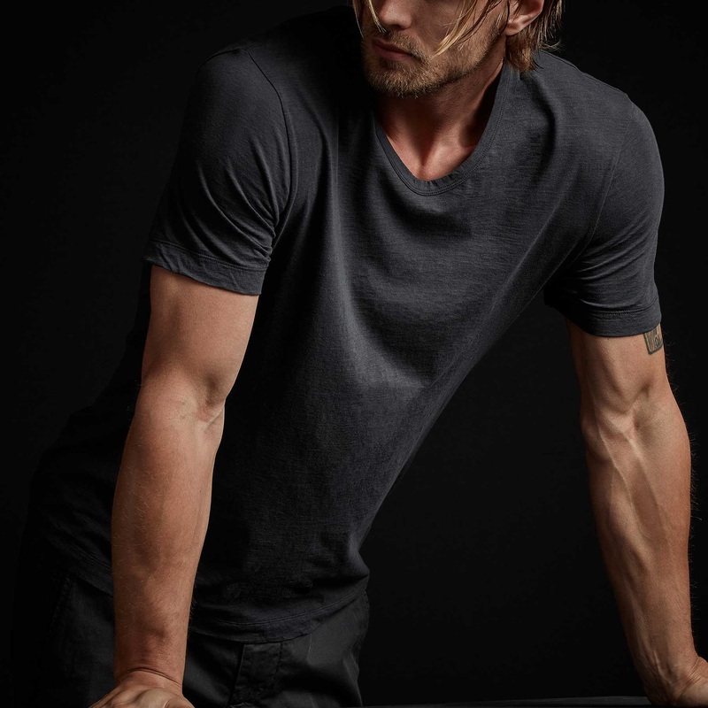 Recycled Lotus Jersey Soft V Neck – Magma