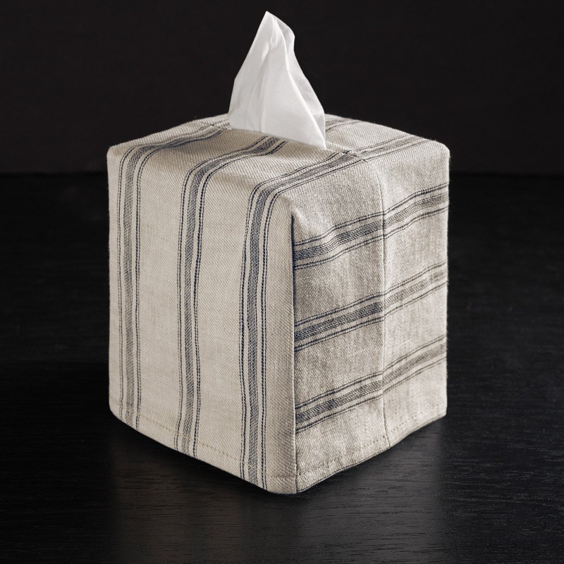 Stripe Tissue Box Cover – Natural Stripe