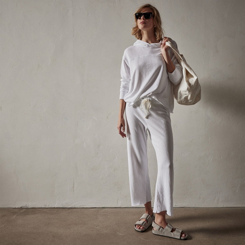 Vintage French Terry Cutoff Sweatpant – White