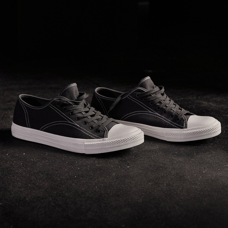 Women’s Cotton Linen Vulcanized Sneaker – Squid