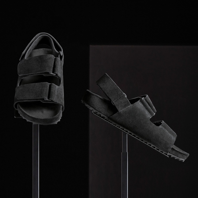 Women’s Double Strap Velcro Sandal – Black